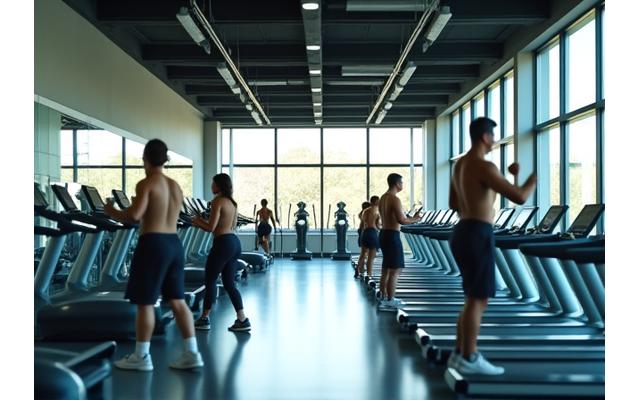 State-of-the-art fitness center with diverse equipment